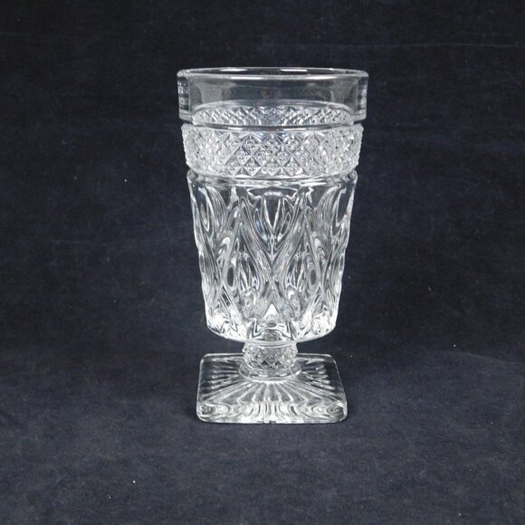 Set Of 2 Imperial Cape Cod Clear Square Footed Tumbler Glasses Vintage 5.5 Tea - Picture 6 of 12